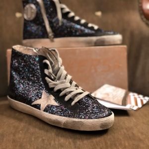 Golden Goose Galaxy Glitter Sneakers